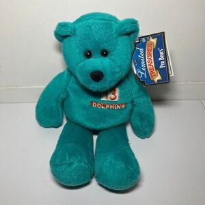 Limited‎ Treasures NFL Pro Bears 1998 #13 Marino Miami Dolphins Blue Green Plush